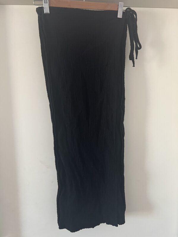 Midi black skirt wraped Black midi wrap skirt
