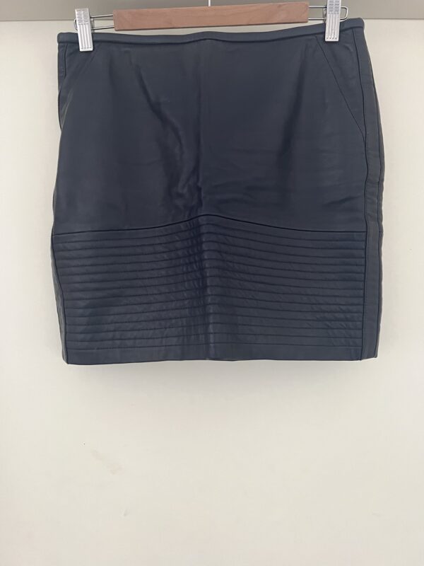 Dark blue leather mini skirt Leather skirt, Mini skirt