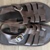 Brown leather sandals
