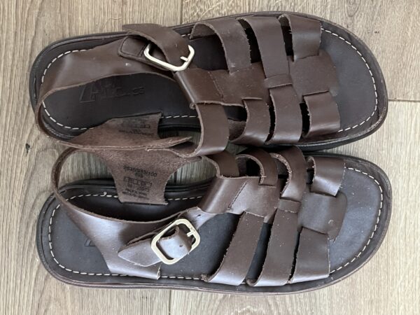 Brown leather sandals